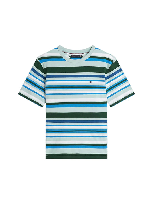 Tommy Hilfiger Stripe Crepe Jersey Relaxed T-Shirt