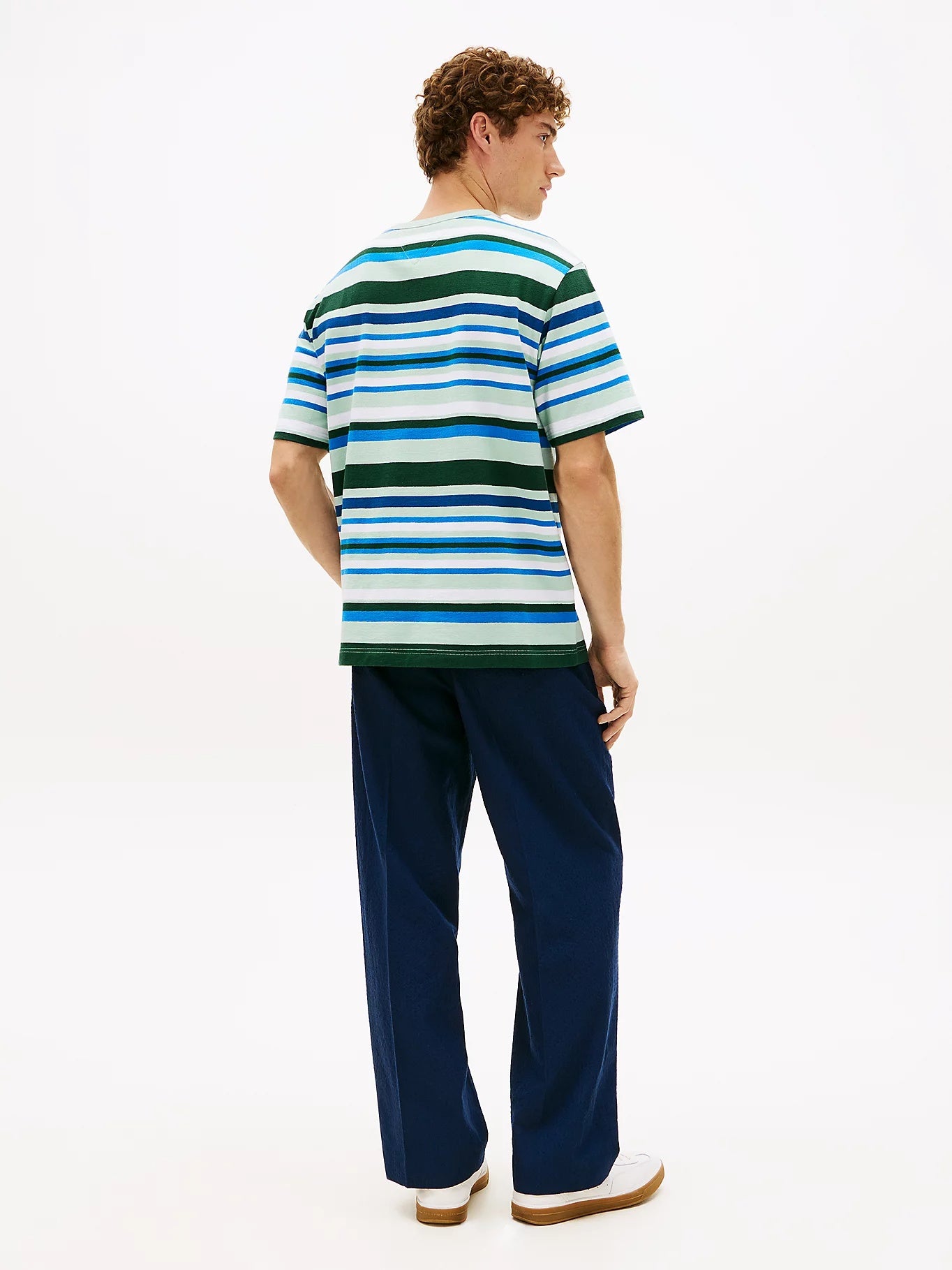 Tommy Hilfiger Stripe Crepe Jersey Relaxed T-Shirt