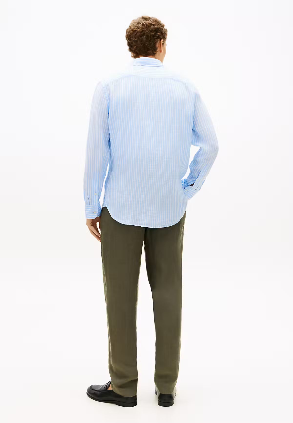 Tommy Hilfiger Regular Fit Bengal Stripe Pure Linen Shirt