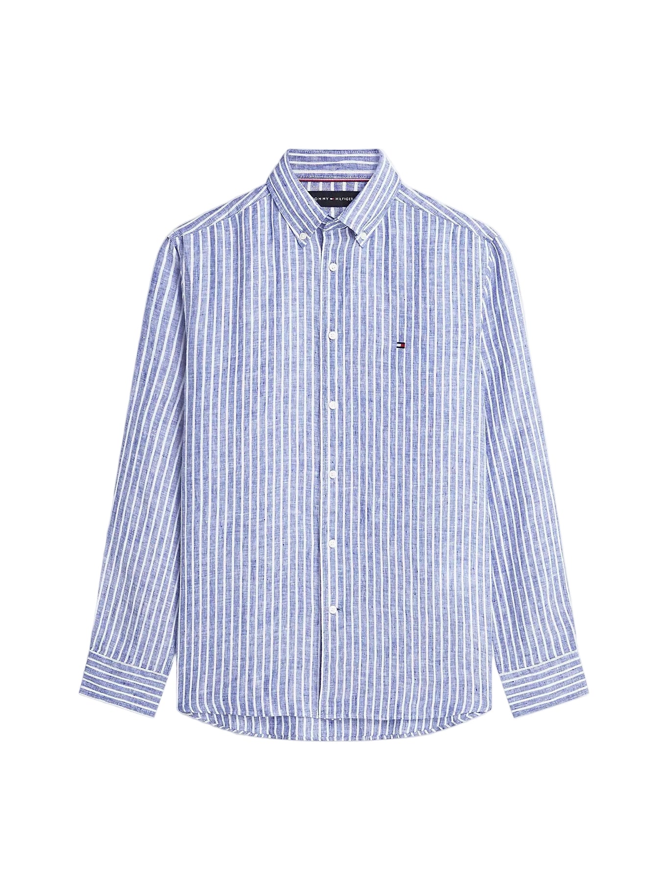 Tommy Hilfiger Regular Fit Bengal Stripe Pure Linen Shirt