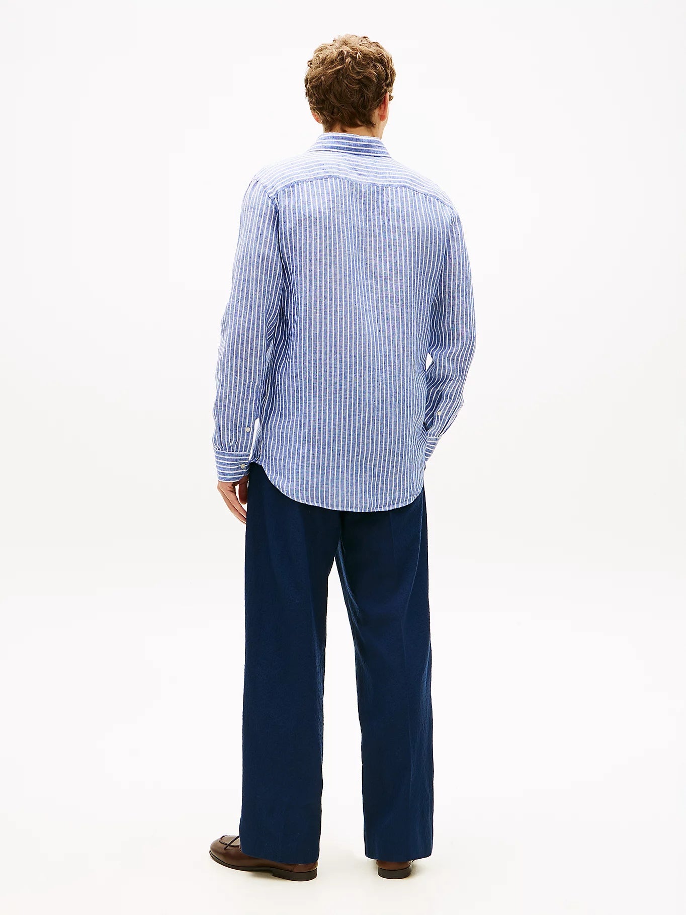Tommy Hilfiger Regular Fit Bengal Stripe Pure Linen Shirt