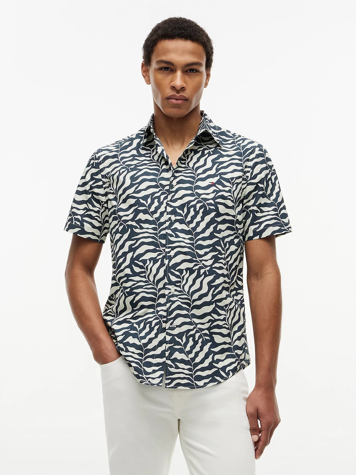 Tommy Hilfiger Regular Fit Paper Touch Short Sleeve Shirt
