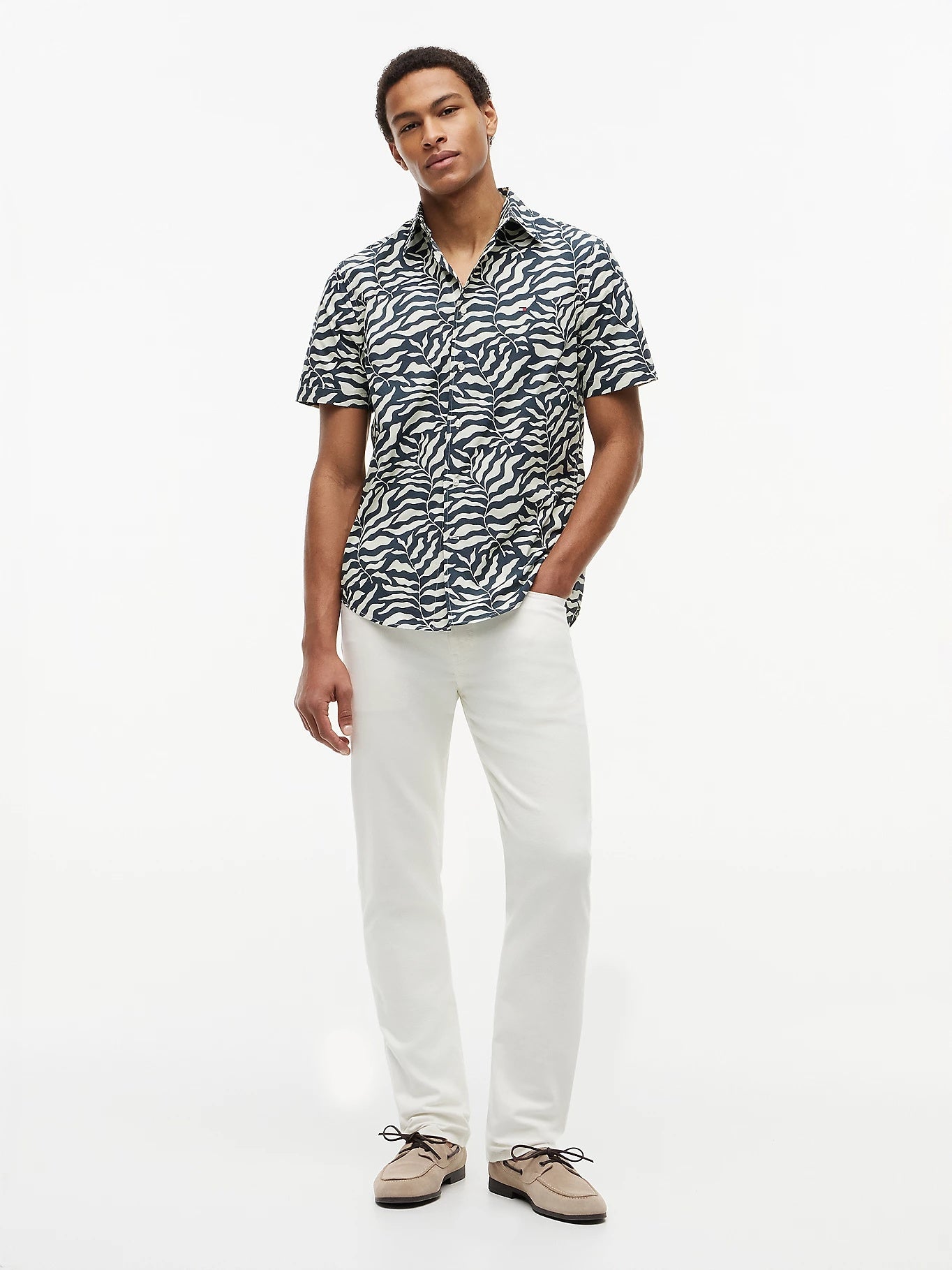Tommy Hilfiger Regular Fit Paper Touch Short Sleeve Shirt