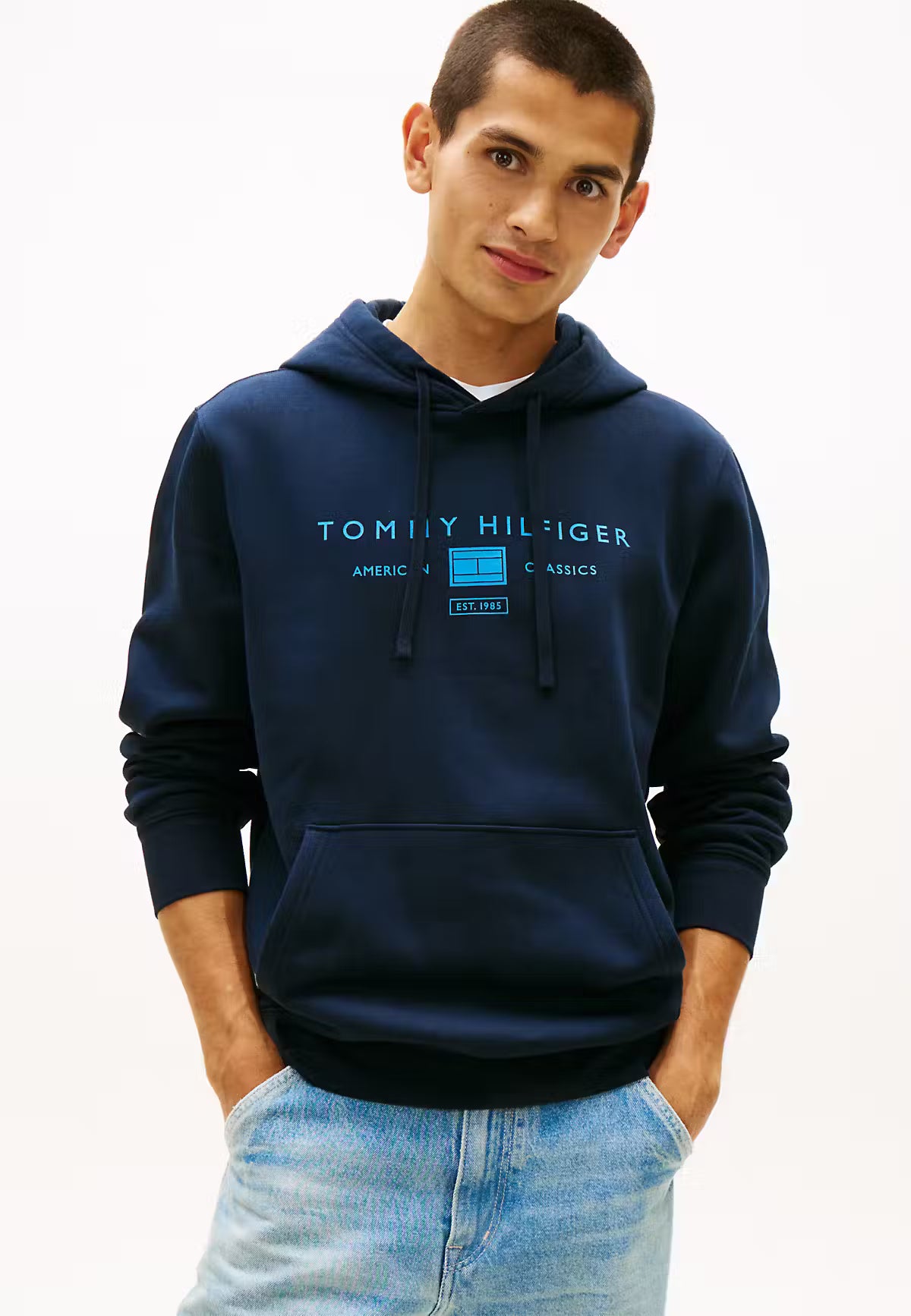 Tommy Hilfiger Logo Terry Drawstring Hoody