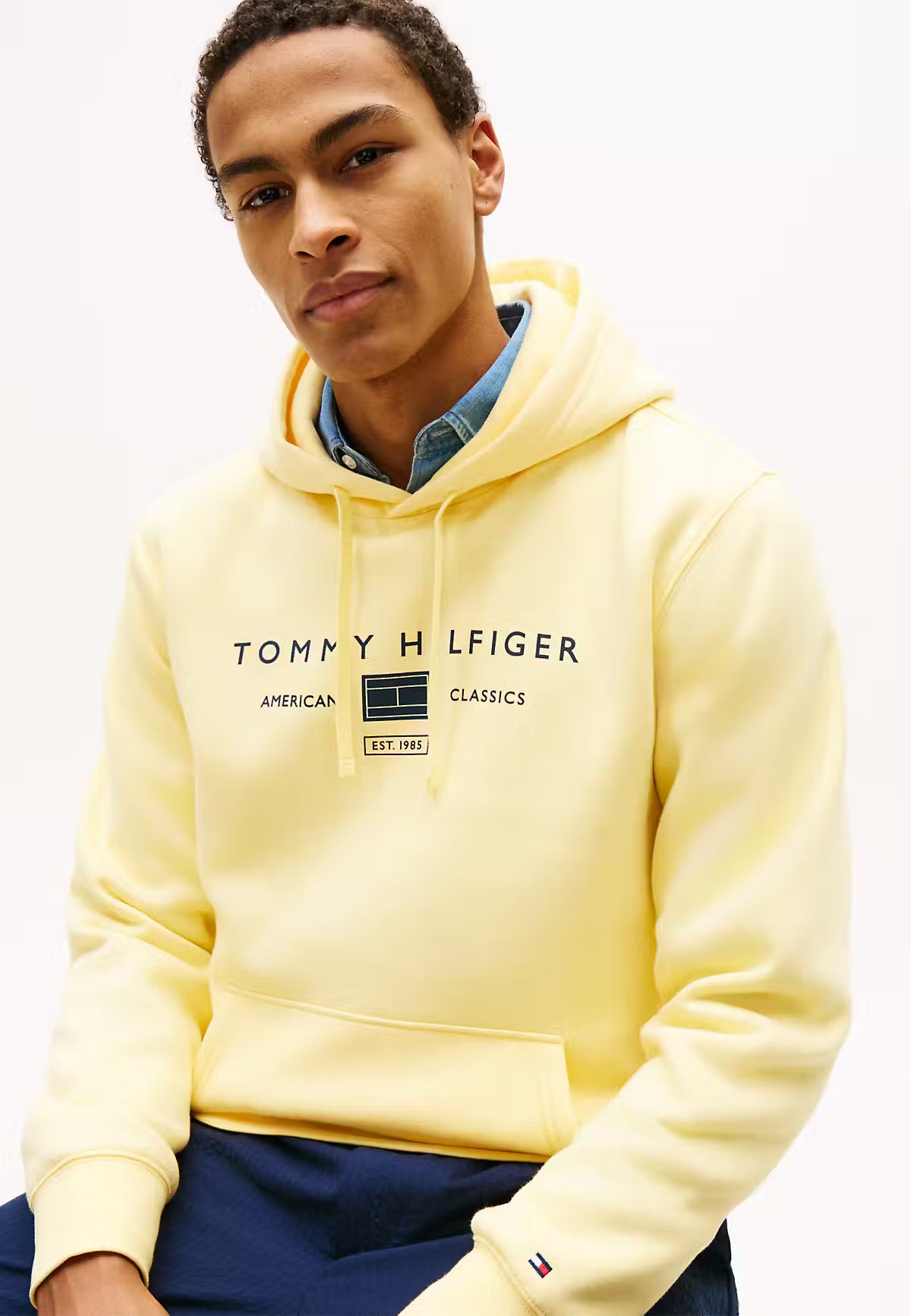 Tommy Hilfiger Logo Terry Drawstring Hoody