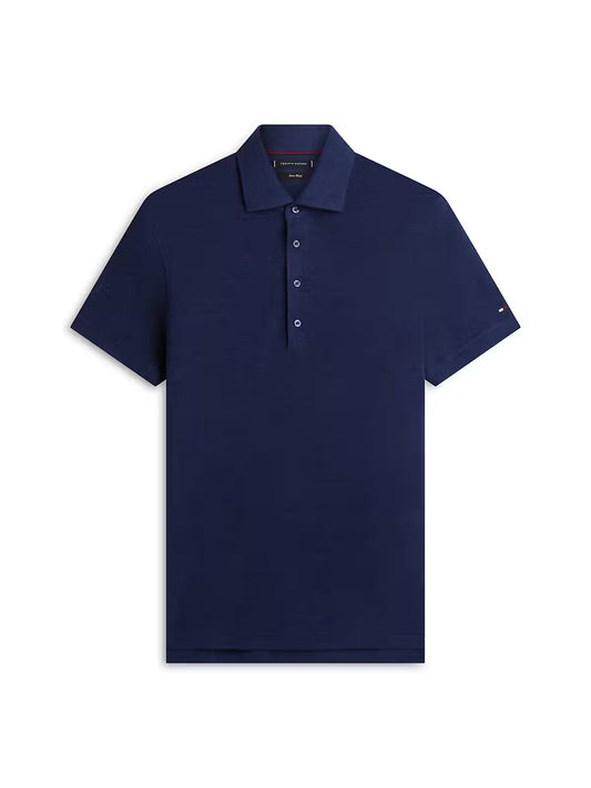 Tommy Hilfiger New York Label Regular Fit Linen Blend Polo Shirt