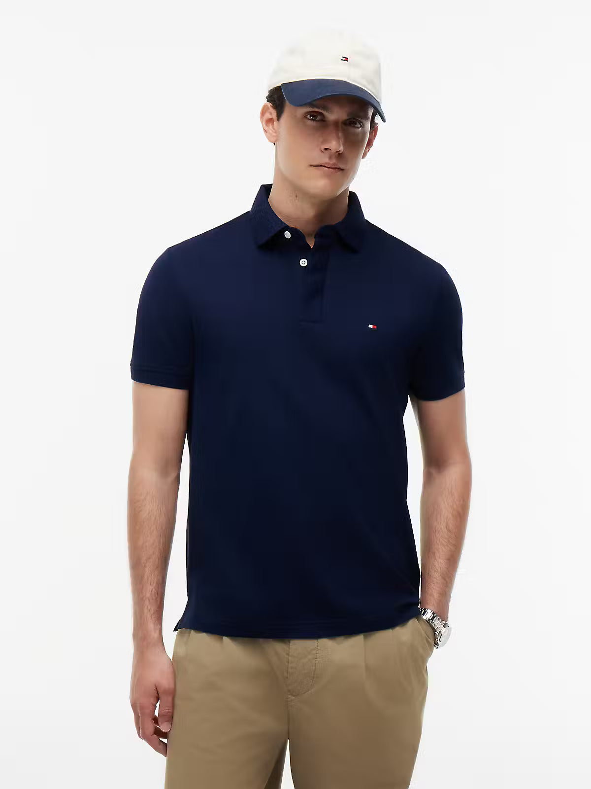 Tommy Hilfiger Regular Pique Jacquard Collar Polo Shirt