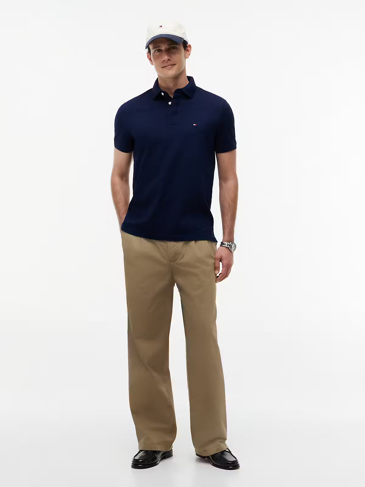 Tommy Hilfiger Regular Pique Jacquard Collar Polo Shirt