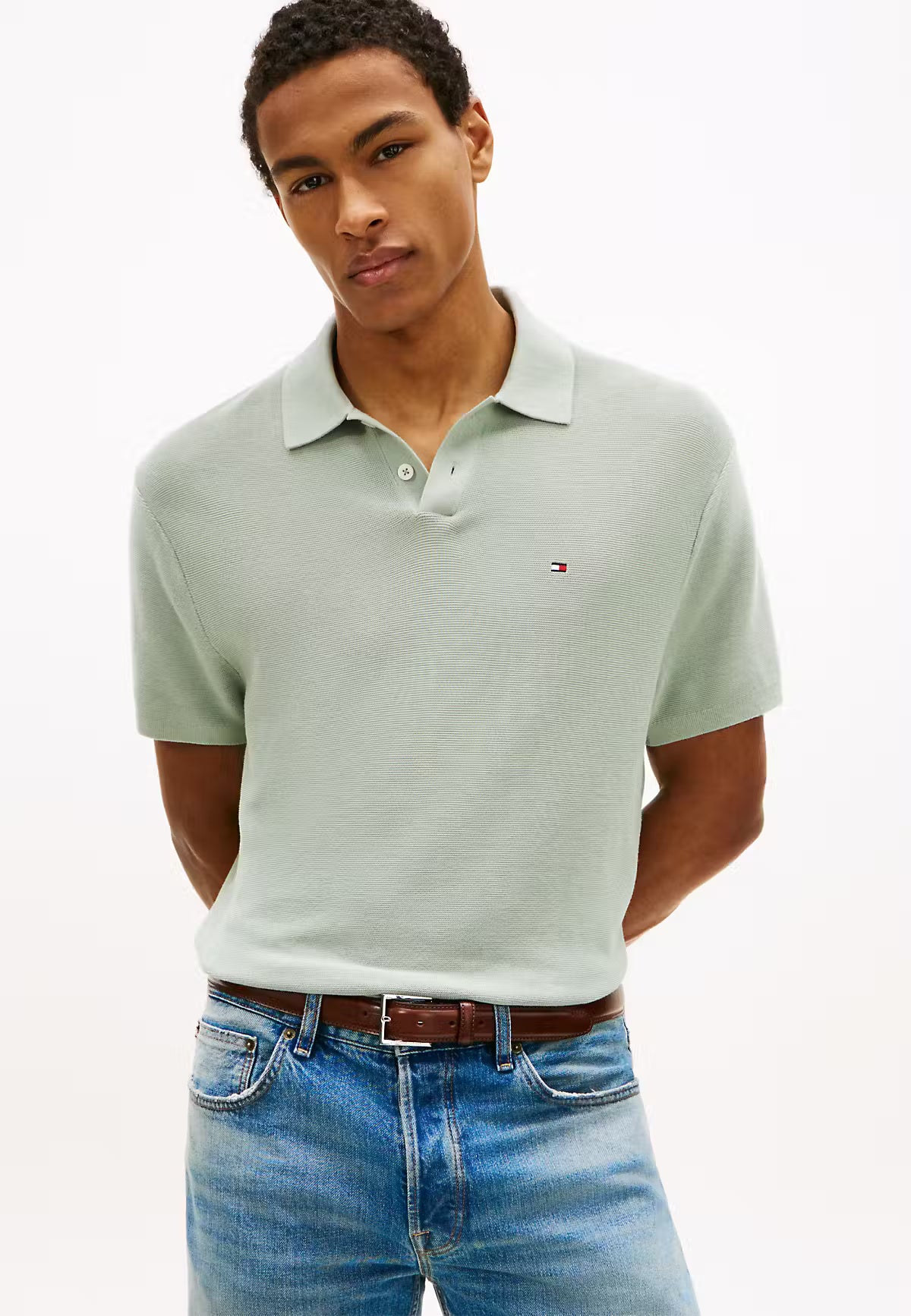 Tommy Hilfiger Relaxed Fit Cool Comfort Knit Polo Shirt
