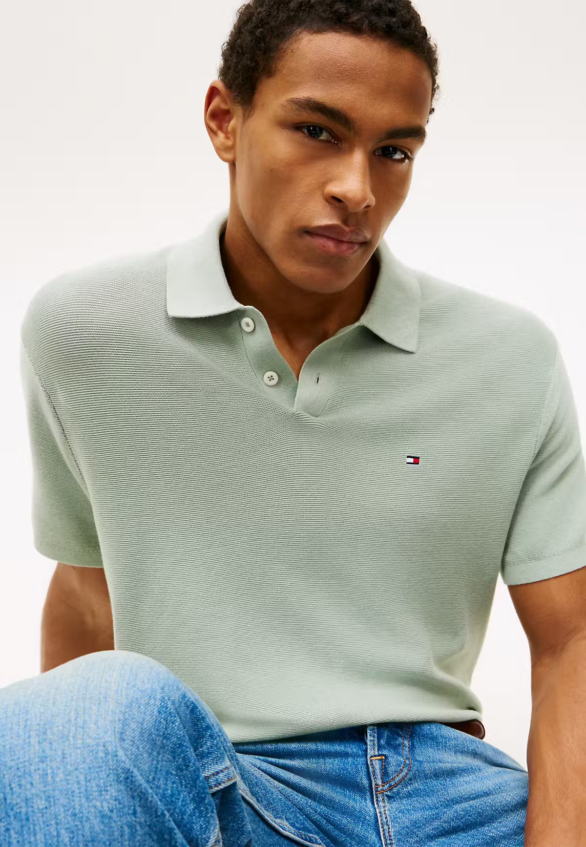 Tommy Hilfiger Relaxed Fit Cool Comfort Knit Polo Shirt