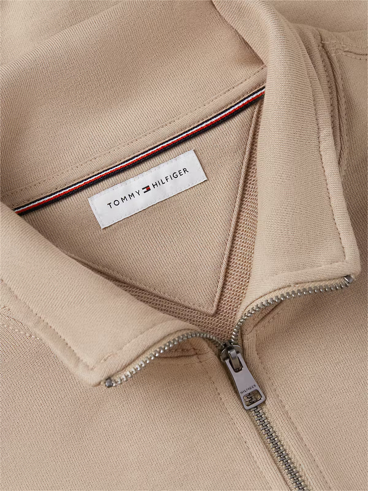 Tommy HIlfiger Flag Embroidery Terry Quarter-Zip Jumper