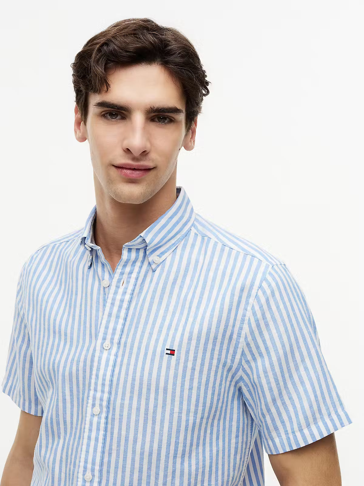 Tommy Hilfiger Linen Blend Bengal Stripe S/S Shirt