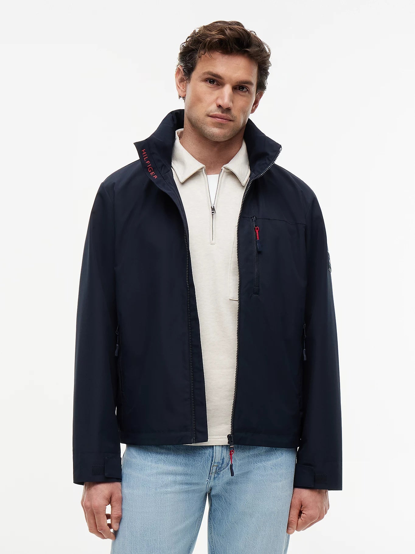 Tommy Hilfiger Logo Collar Zip-Thru Jacket