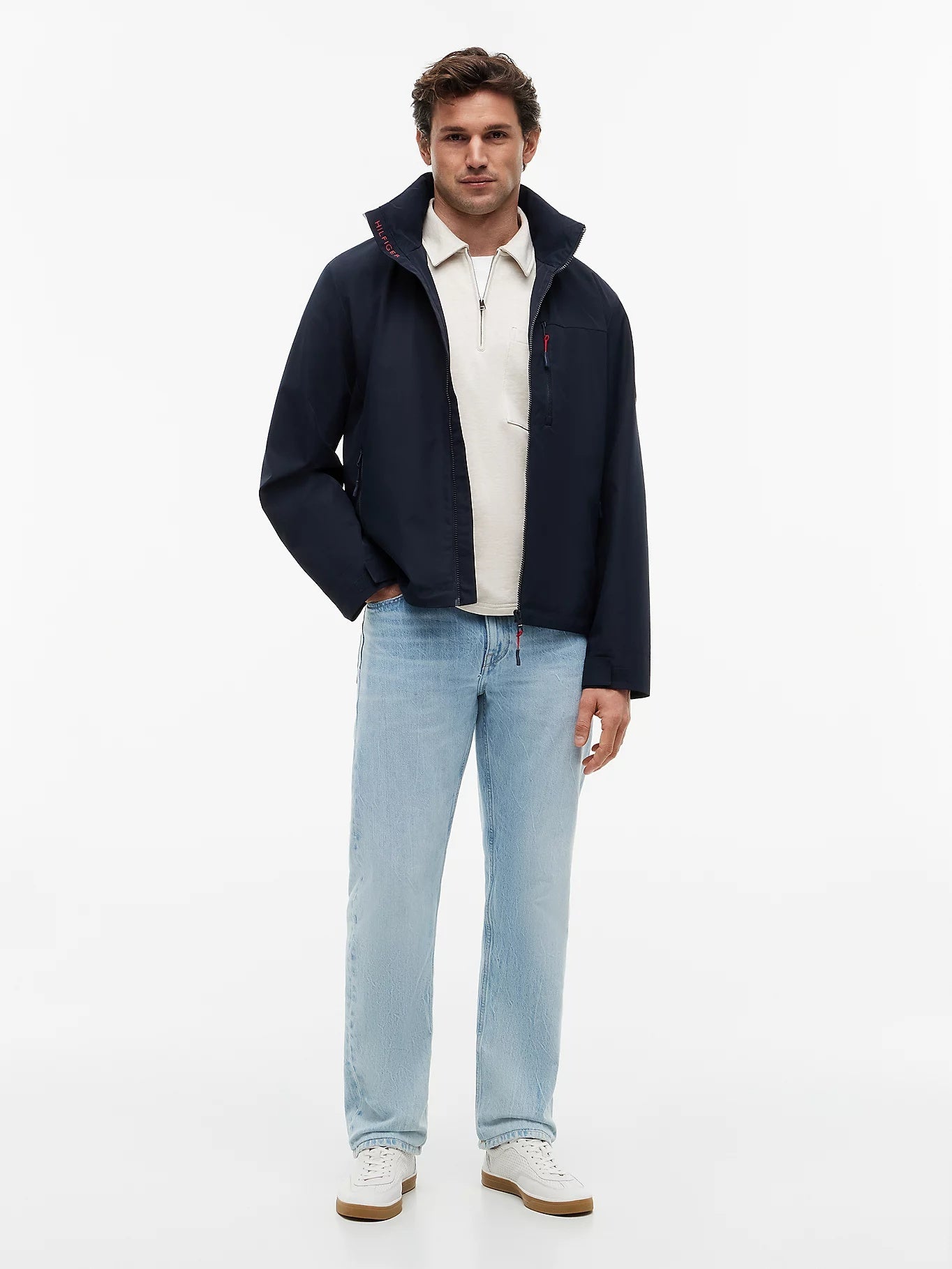 Tommy Hilfiger Logo Collar Zip-Thru Jacket
