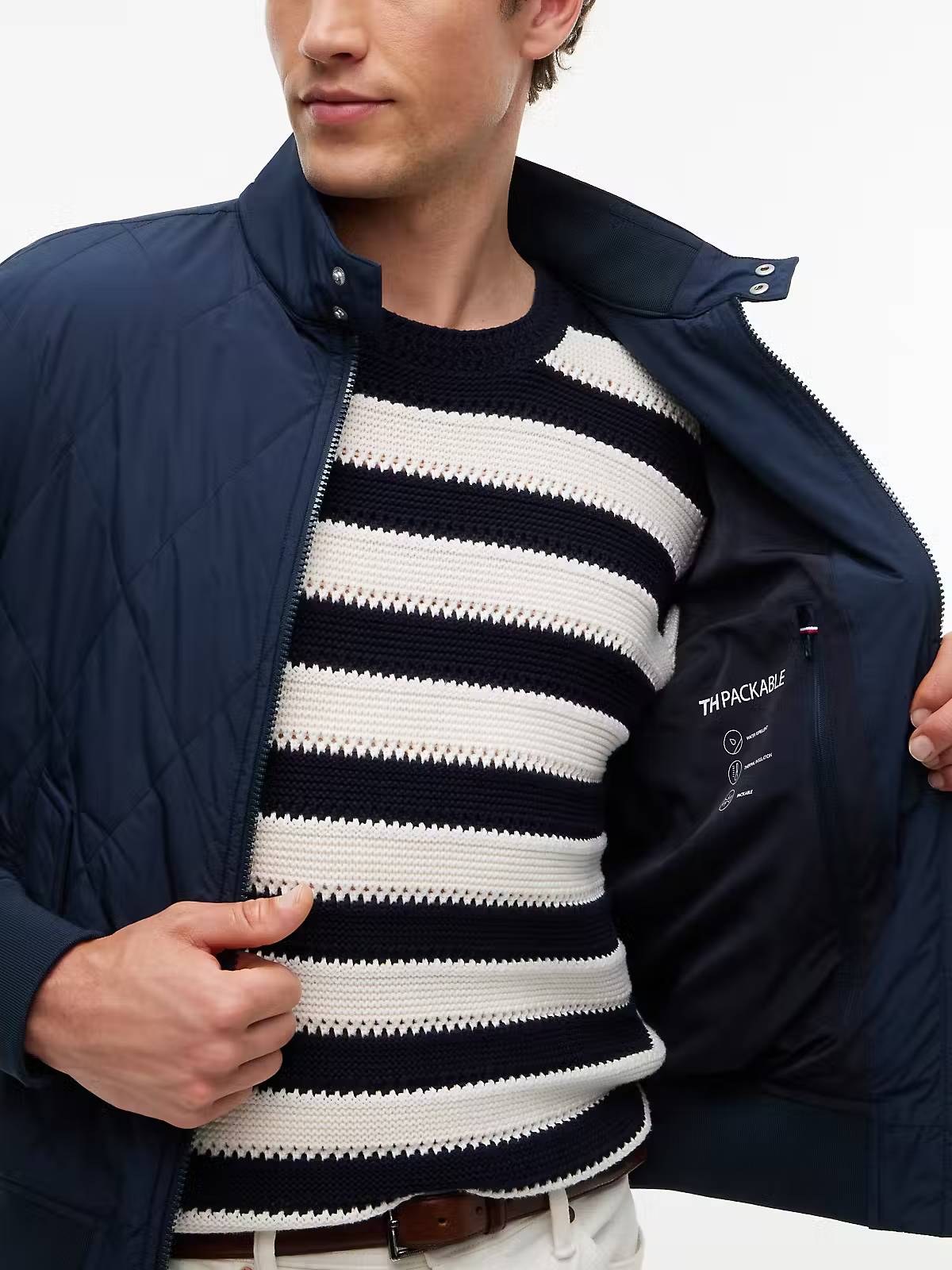 Tommy Hilfiger Packable Padded Harrington Jacket – Navy