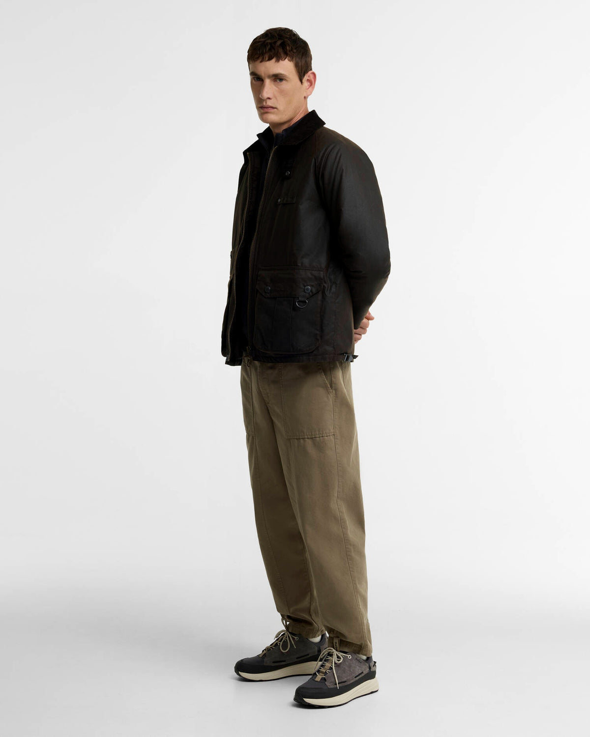 Barbour Re-Engineered Durran Waxed Jacket - Dark Brown