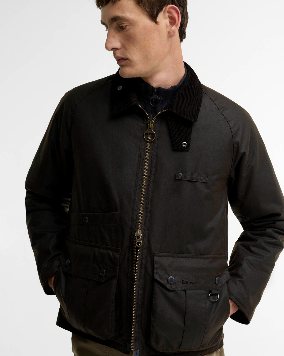 Barbour Re-Engineered Durran Waxed Jacket - Dark Brown