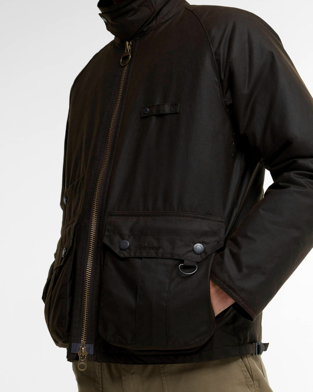 Barbour Re-Engineered Durran Waxed Jacket - Dark Brown