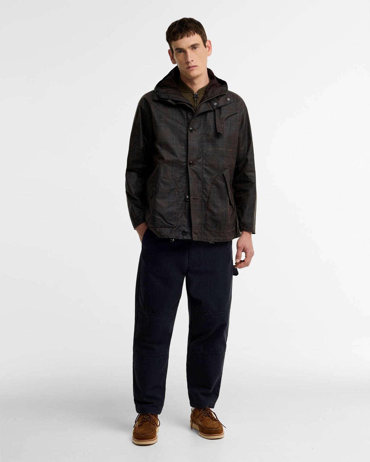 Barbour Re-Engineered Tartan Keiss Waxed Parka - Muted Tartan