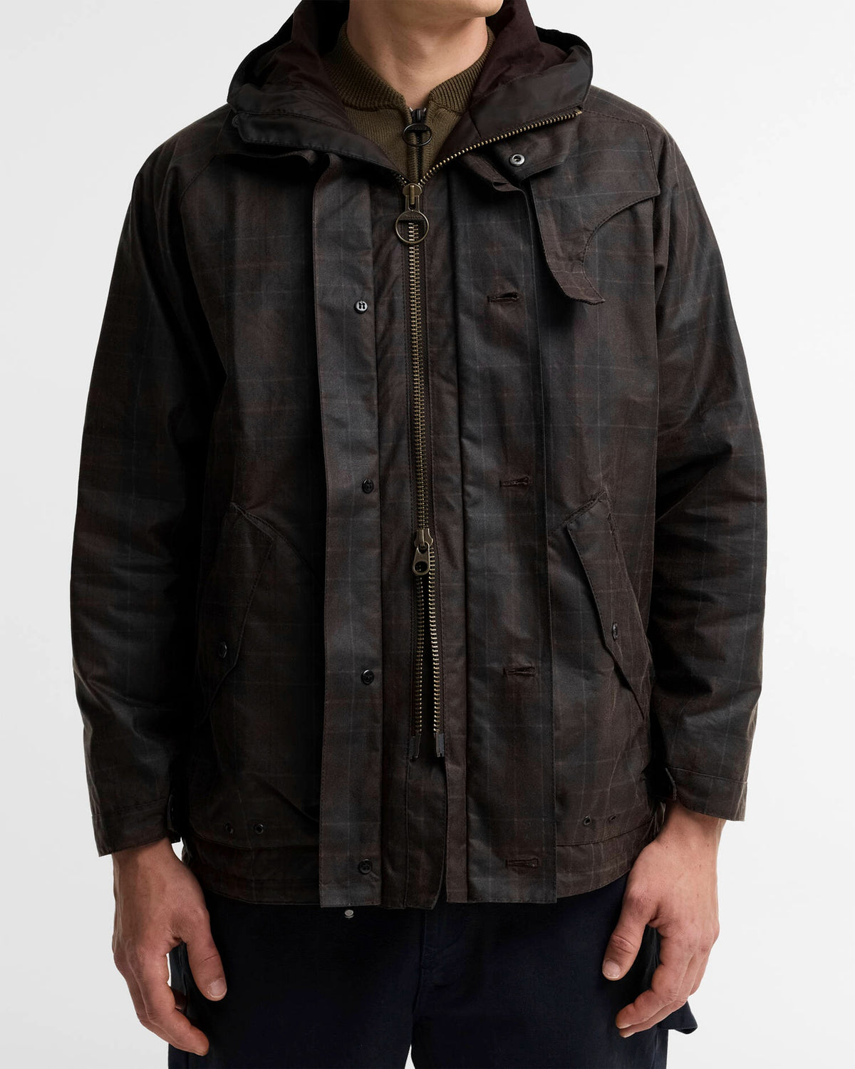 Barbour Re-Engineered Tartan Keiss Waxed Parka - Muted Tartan