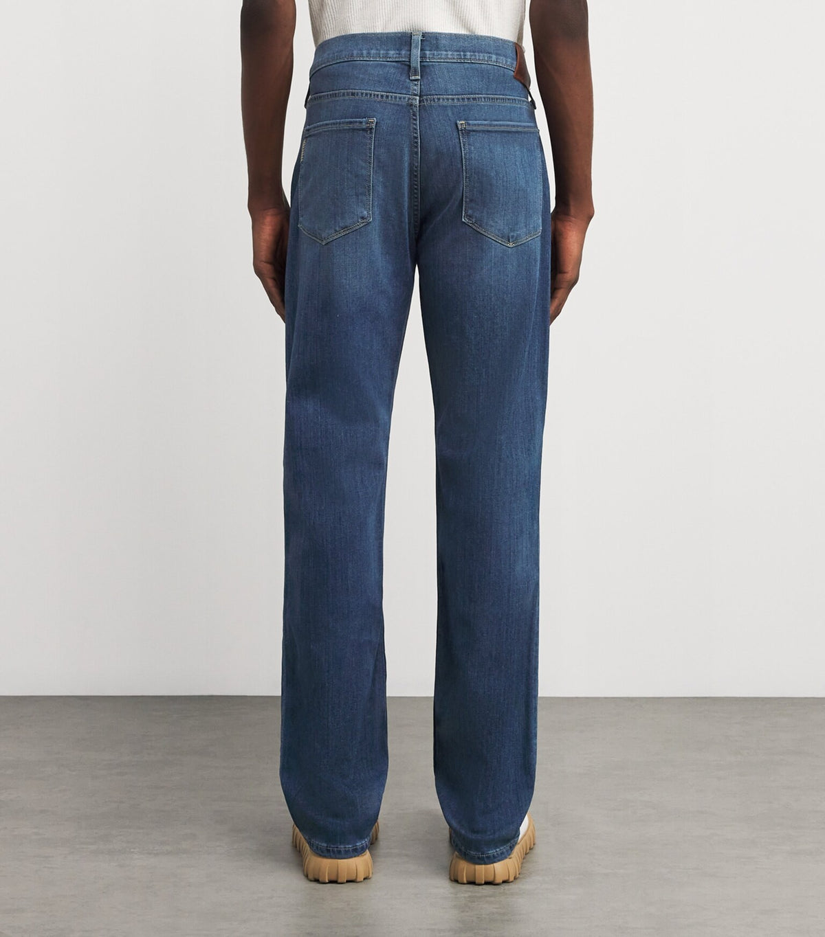 PAIGE Normandie Jeans – Birch Medium Blue Wash Straight Leg Men's Jeans