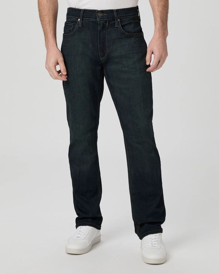 PAIGE Normandie Jeans – Cellar Dark Blue Wash Straight Leg Jeans