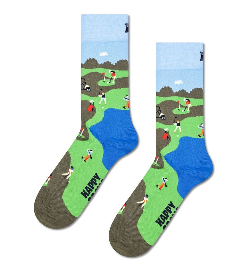 Happy Socks Golf Course Socks – Green