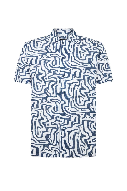 Remus Uomo Paolo Tapered Fit Cotton-Linen Shirt