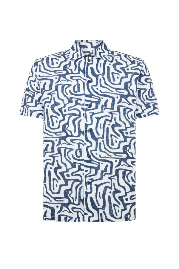 Remus Uomo Paolo Tapered Fit Cotton-Linen Shirt