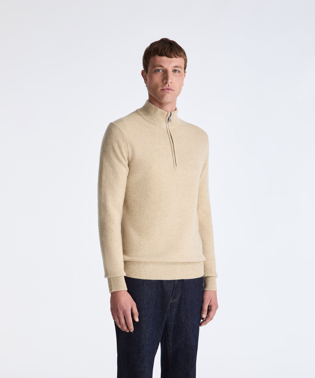 Peuterey Yak Wool Sweater with Half Zip - Jute