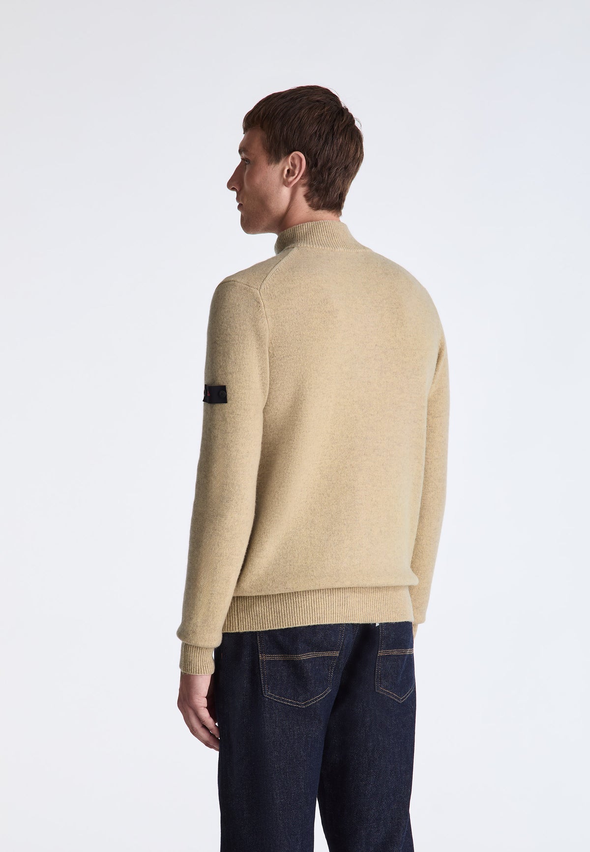 Peuterey Yak Wool Sweater with Half Zip - Jute