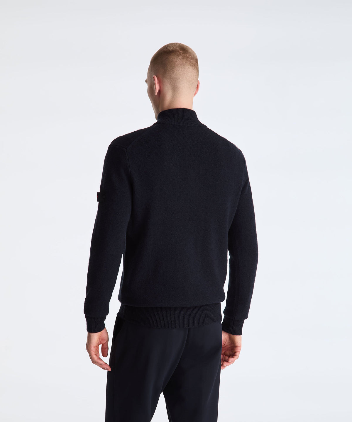 Peuterey Yak Wool Sweater with Half Zip - Navy