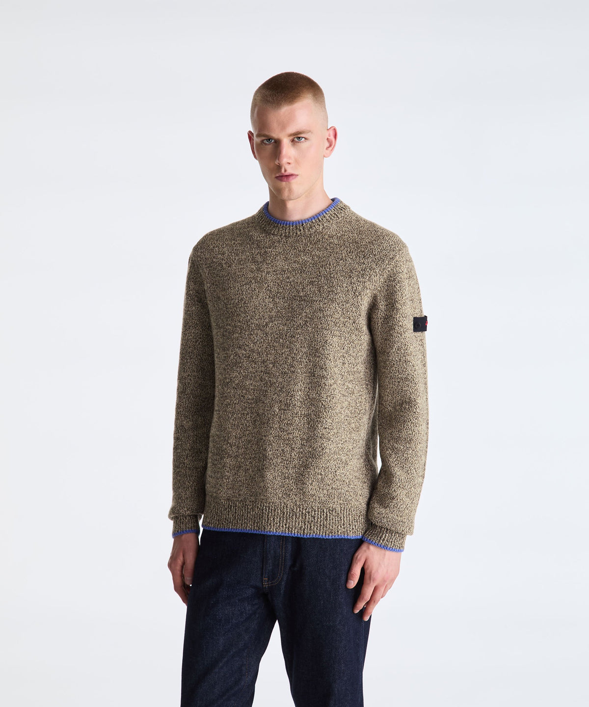 Peuterey Sweater with Contrasting Trim - Chicory Coffee