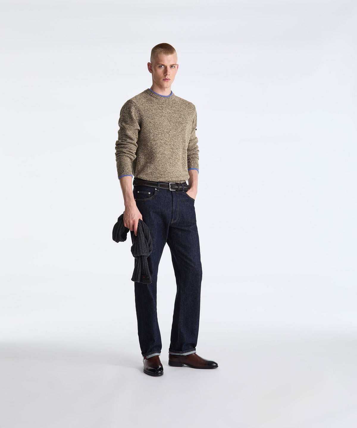 Peuterey Sweater with Contrasting Trim - Chicory Coffee