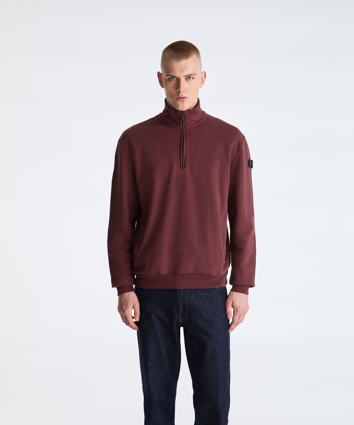 Peuterey Half-Zip Sweatshirt - Plum Red
