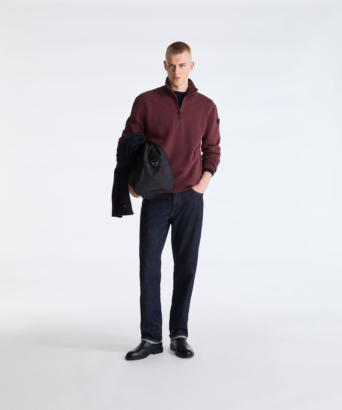 Peuterey Half-Zip Sweatshirt - Plum Red