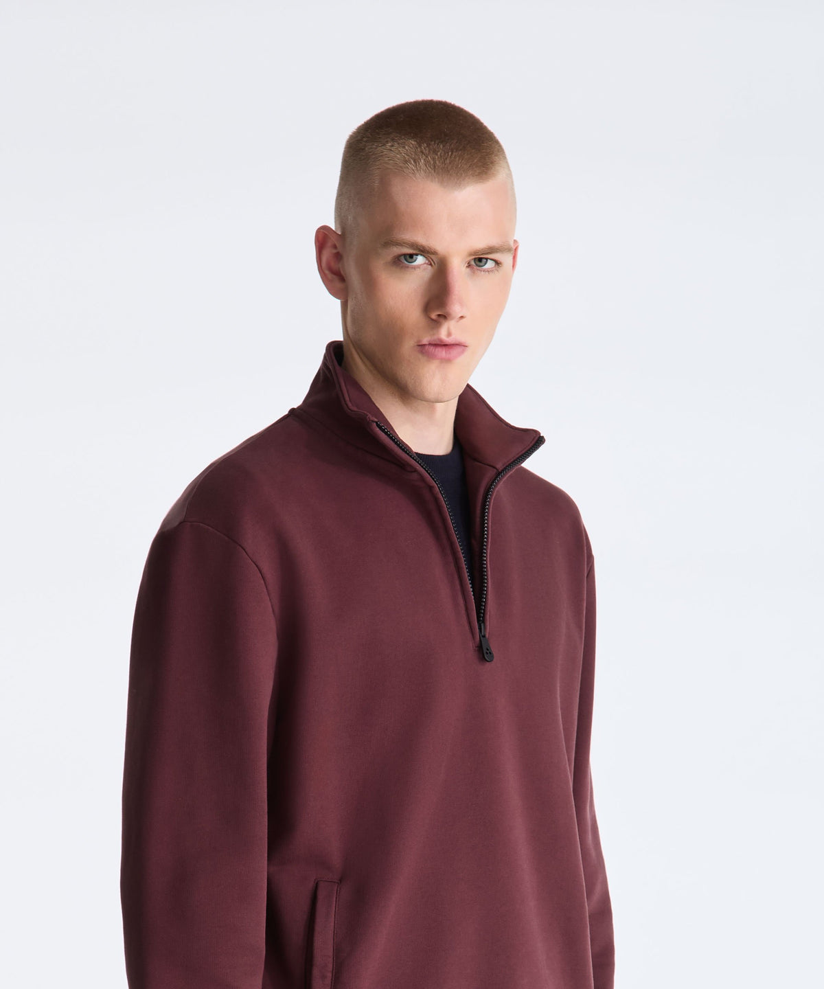 Peuterey Half-Zip Sweatshirt - Plum Red