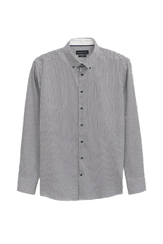 Bugatti Long Sleeve Casual Print Shirt