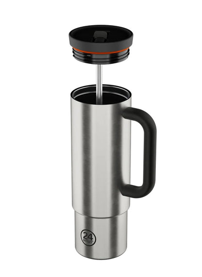 24 Bottles 800ml Straw Cup Brushed Steel