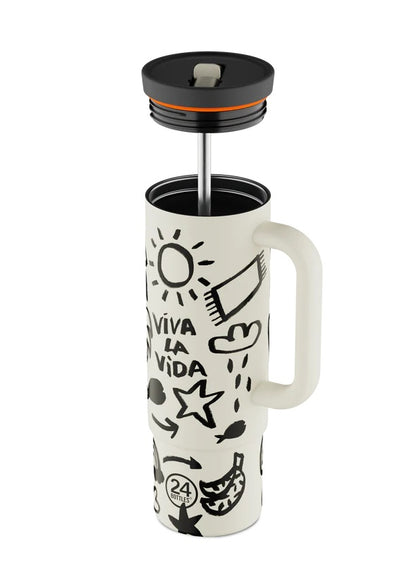 24 Bottles 800ml Straw Cup Viva La Vida