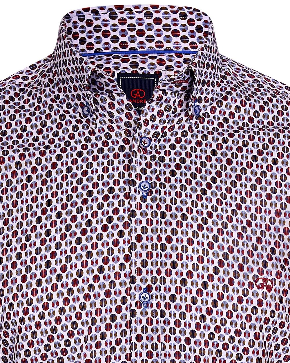 André Sexton Pattern Shirt – Burgundy