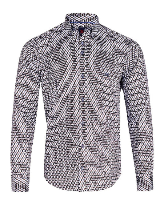 André Sexton Pattern Shirt – Tan