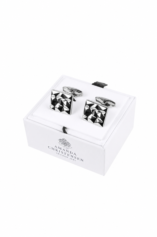 Amanda Christensen Patterned Cufflinks - Silver