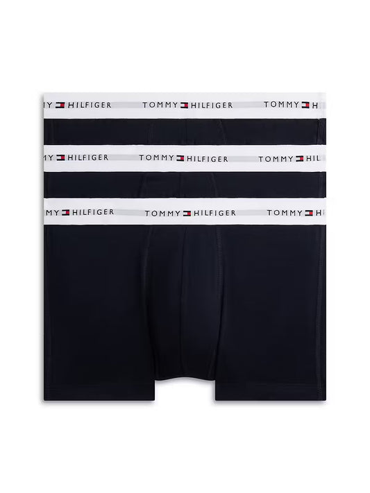 Tommy Hilfiger 3 Pack Signature Logo Cotton Stretch Trunks