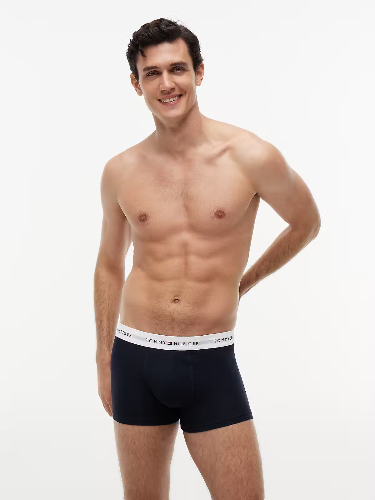 Tommy Hilfiger 3 Pack Signature Logo Cotton Stretch Trunks