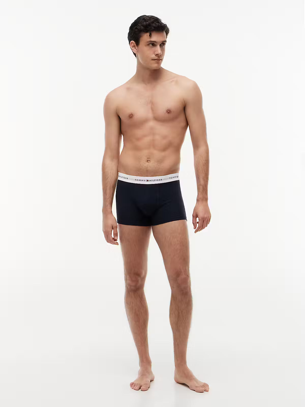 Tommy Hilfiger 3 Pack Signature Logo Cotton Stretch Trunks