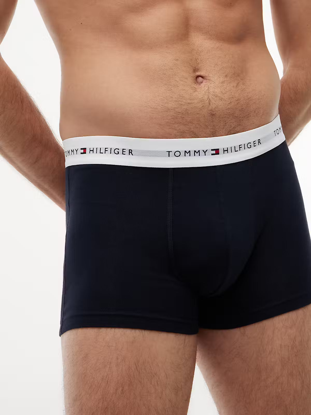 Tommy Hilfiger 3 Pack Signature Logo Cotton Stretch Trunks