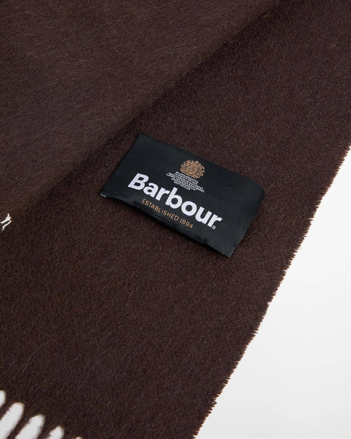 Barbour Plain Lambswool Scarf - Light Brown