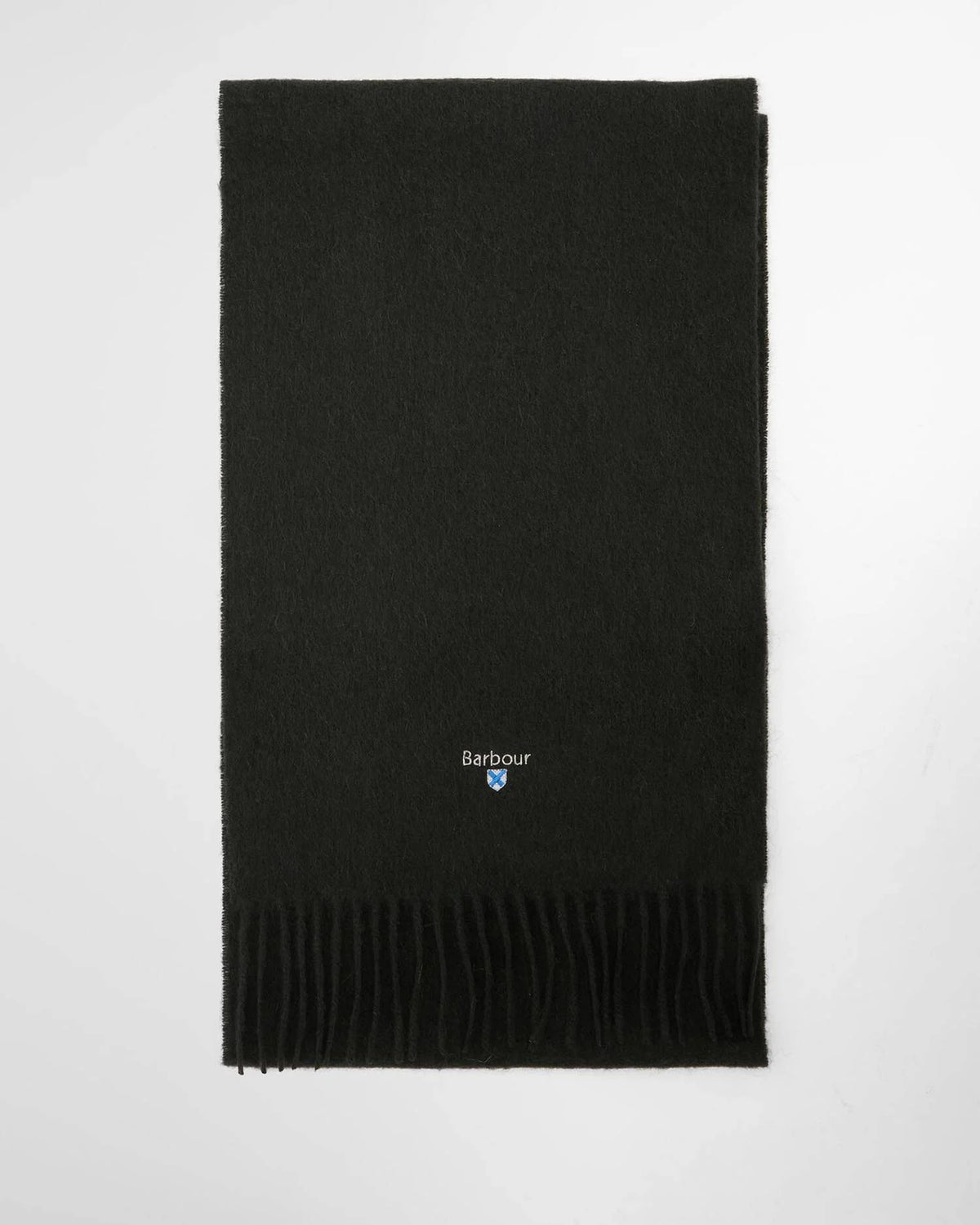 Barbour Plain Lambswool Scarf - Forest Green