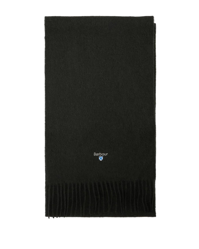 Barbour Plain Lambswool Scarf - Forest Green